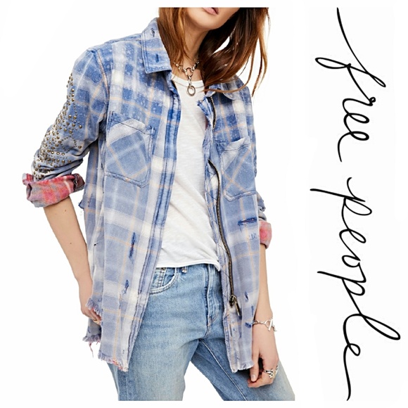 Free People Tops - Free People Deconstructed Shirt Jacket